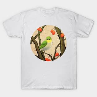 Minhwa: A White-Eye on  the Bo Tree C Type (Korean traditional/folk art) T-Shirt